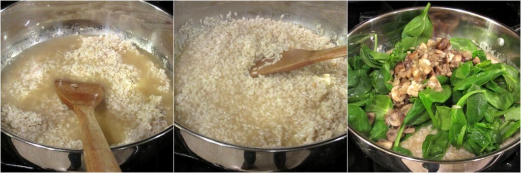 Chicken Risotto with Mushrooms and Spinach