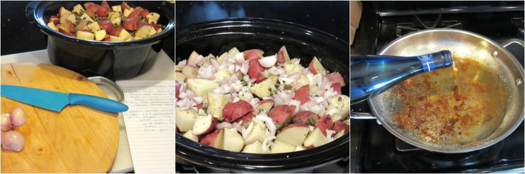 Slow Cooker Chicken Vesuvio Collage 3