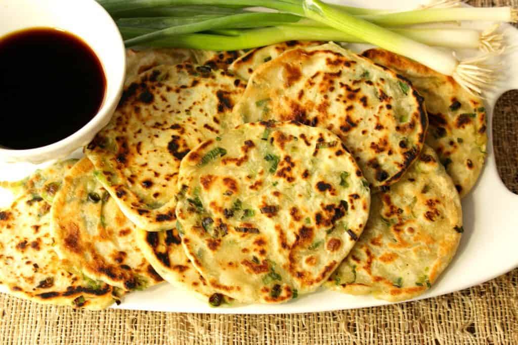 Pancakes with green onions