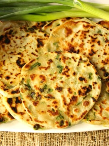 Pancakes with green onions