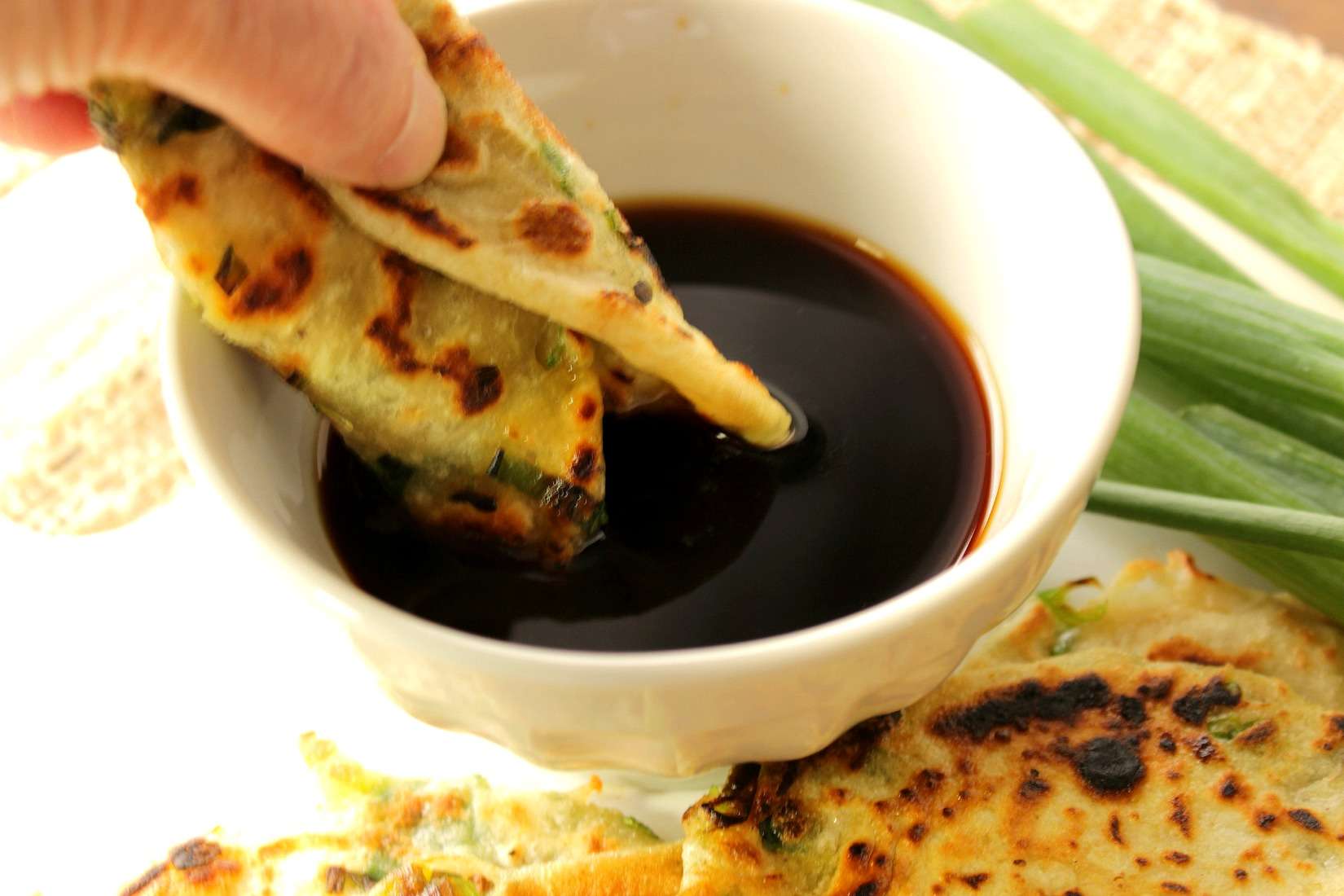 Savory Scallion Pancakes Recipe Kudos Kitchen by Renee