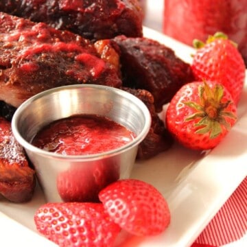 Sriracha BBQ Sauce with Strawberries