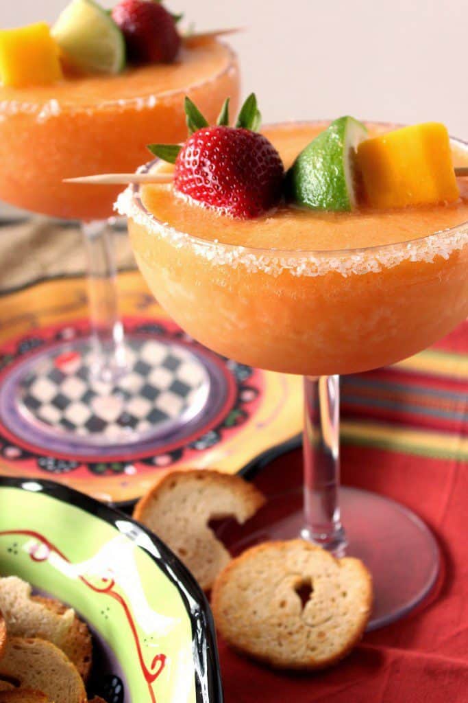 Frozen Mango Strawberry Margarita - Kudos Kitchen by Renee