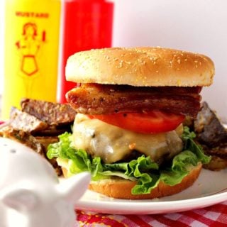 Pork Belly Burger with Shallots