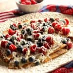 Dessert Nachos with Raspberries and Blueberries