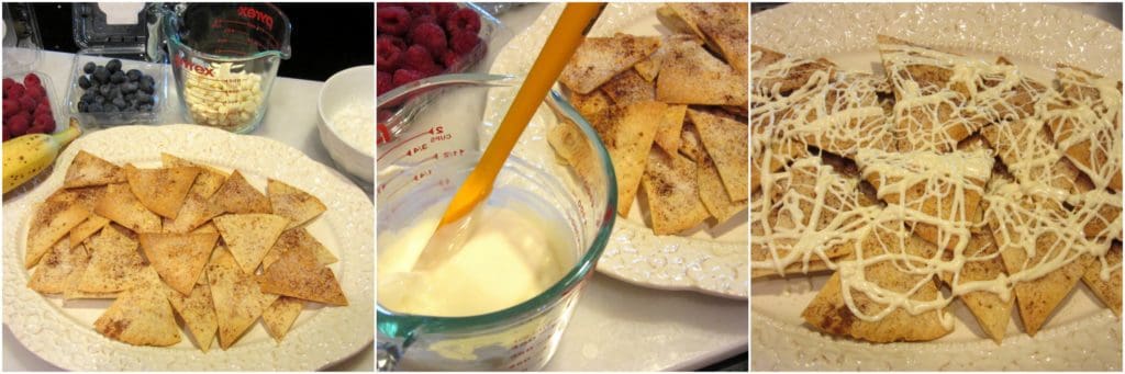 How to make dessert nachos photo tutorial.