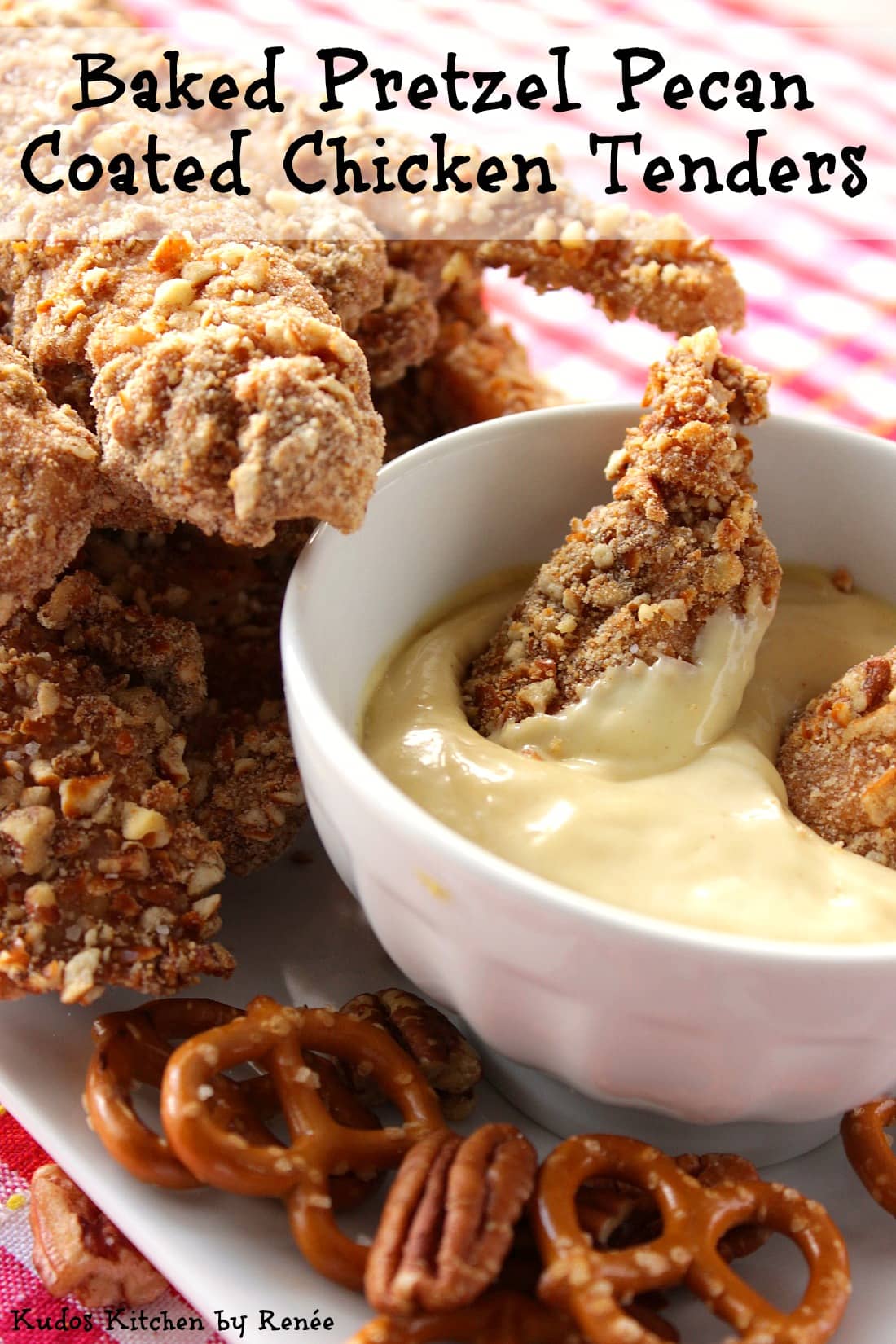 Baked Pretzel Pecan Coated Chicken Tenders
