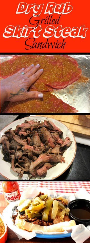 How to make a dry rub skirt steak sandwich