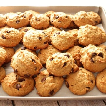 Peanut Butter Banana Chocolate Chip Cookie Pile