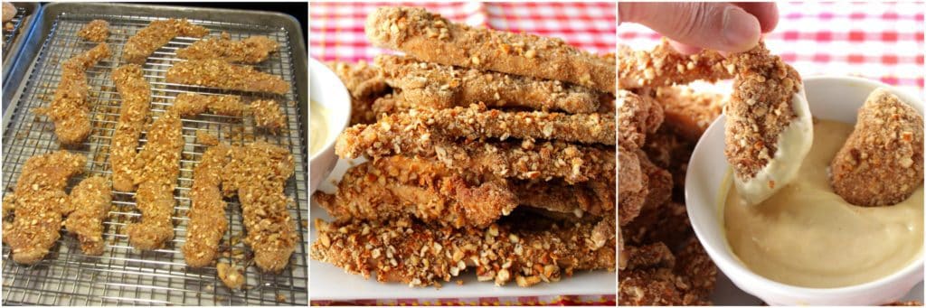 Baked Pretzel Pecan Coated Chicken Tender Recipe