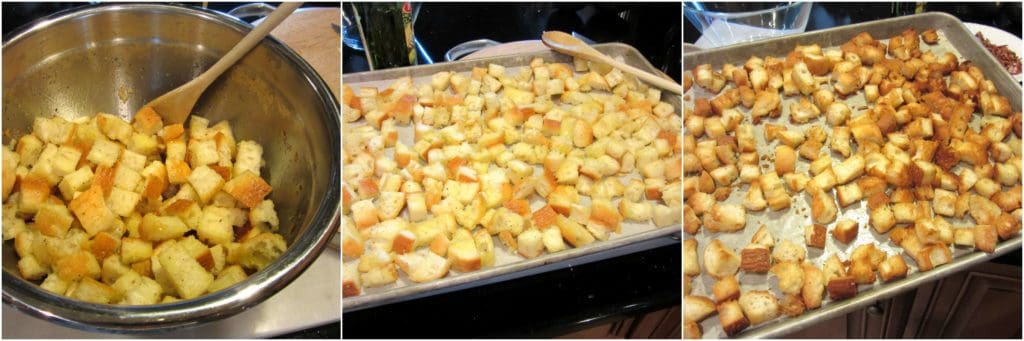 How to make homemade croutons.