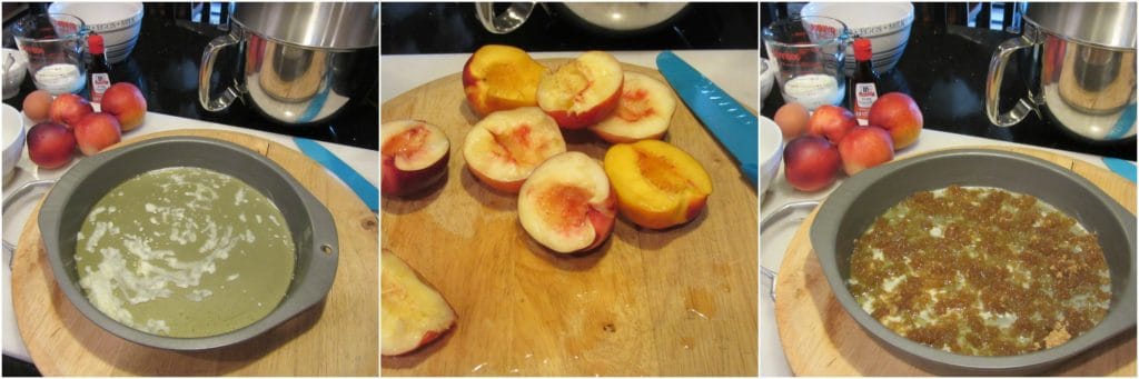 How to make a Nectarine Upside Down Cake photo tutorial. - kudoskitchenbyrenee.com