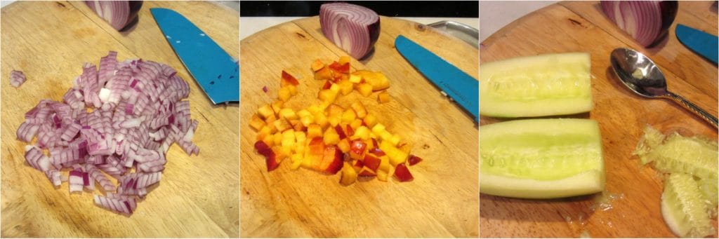 Making Nectarine Avocado Salsa