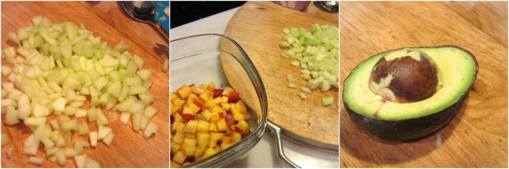 How to make avocado salsa with nectarines.