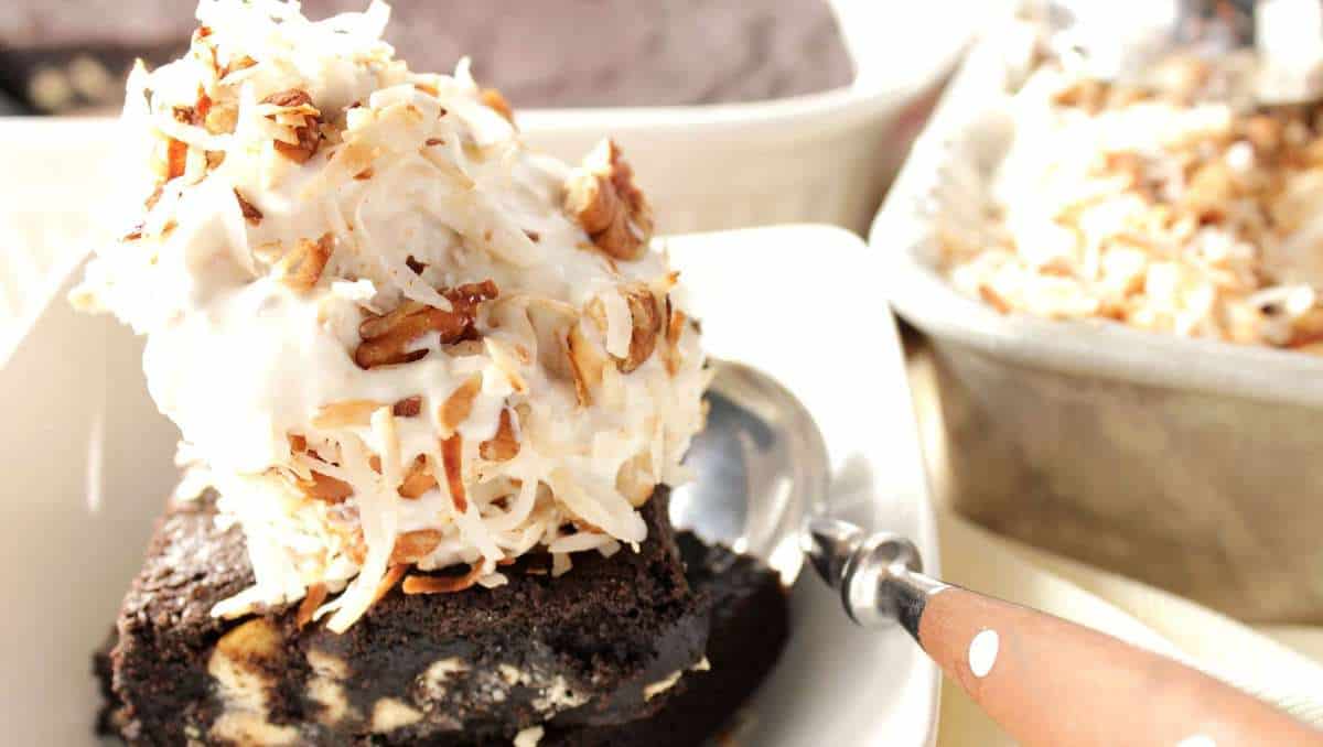 easy toasted coconut pecan ice cream