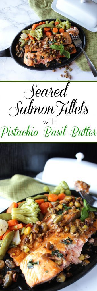 Seared Salmon Fillets with Basil Butter