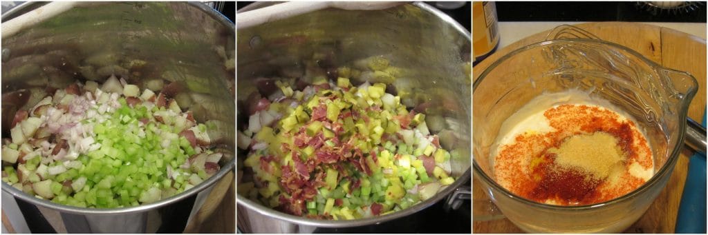 How to make creamy dill pickle potato salad photo tutorial.