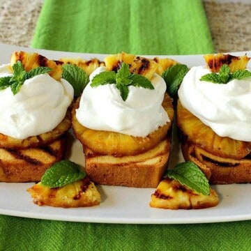 Grilled Pound Cake with Pineapple