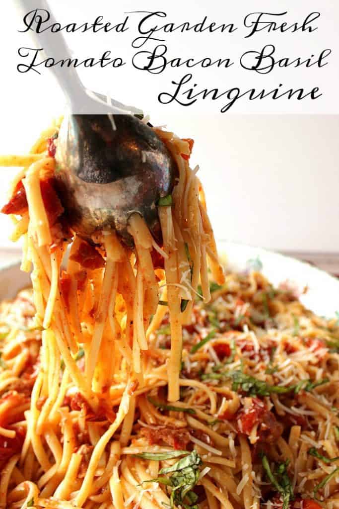 Linguine with Bacon and Basil