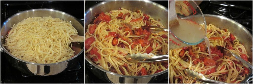 How to make linguine with bacon and tomato sauce. - www.kudoskitchenbyrenee.com