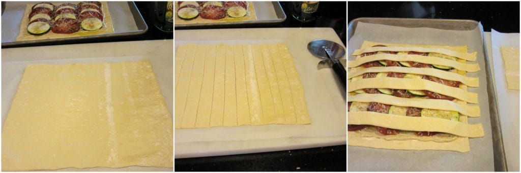 Making a lattice top with puff pastry
