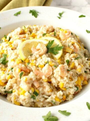 Creamy Risotto with Sweet Corn and Shrimp