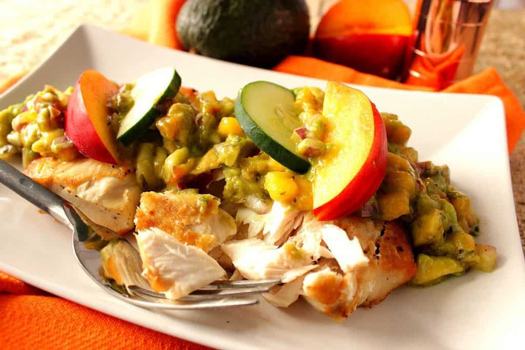 Healthy Mahi Mahi with Nectarine Avocado Salsa