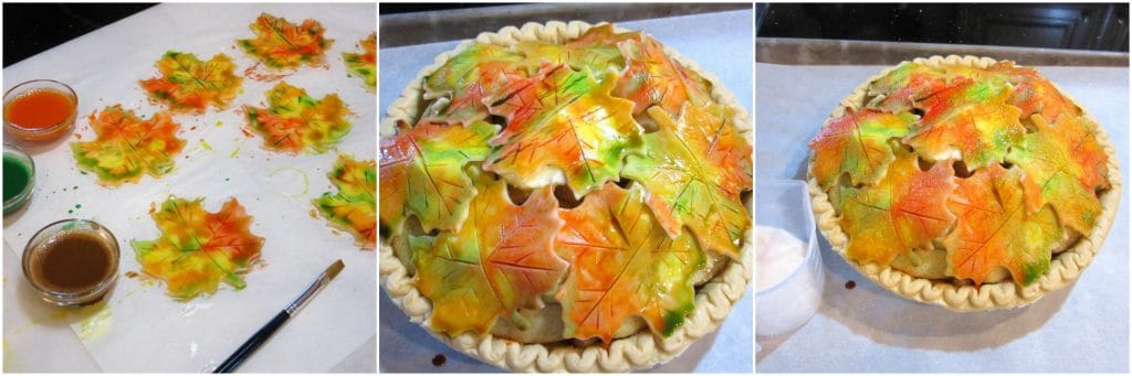 Delightfully Colorful Autumn Leaves Crusted Apple Pie