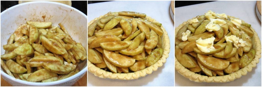 Apple Pie with Colorful Fall Leaves