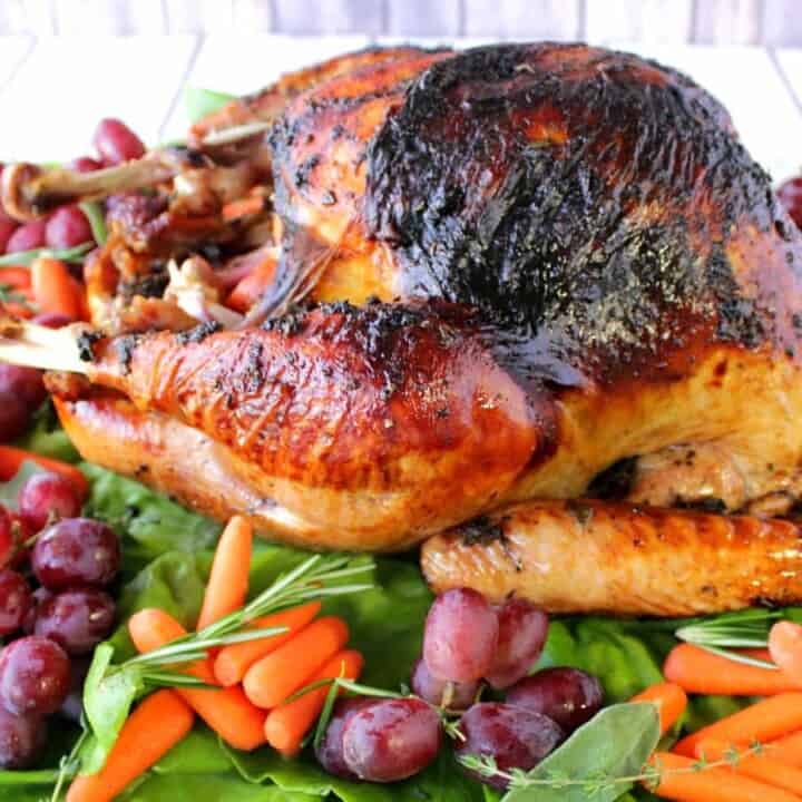 Make Ahead Roast Turkey Recipe with Herb Butter and Balsamic Vinegar