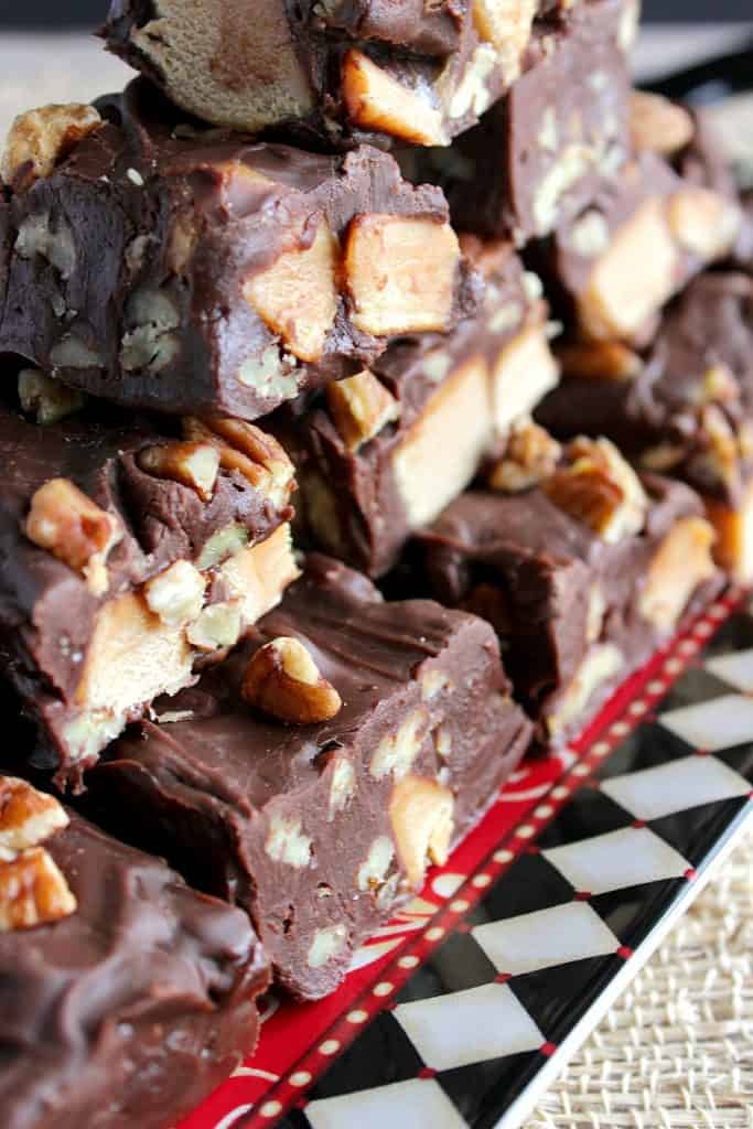 Chocolate Turtle Fudge with Pecans