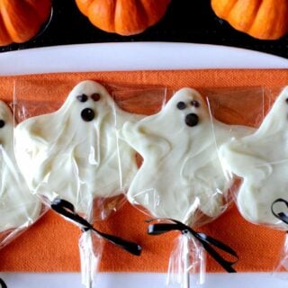 White Chocolate Ghost Pops