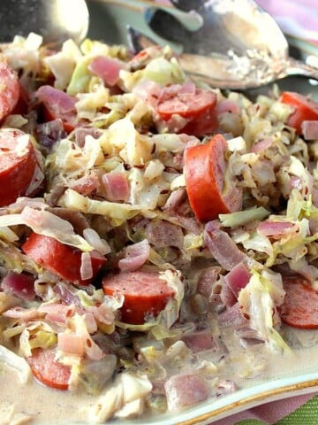 Caraway Creamed Cabbage with Sausage