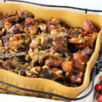 Buttery Pretzel Roll Stuffing with Pine Nuts