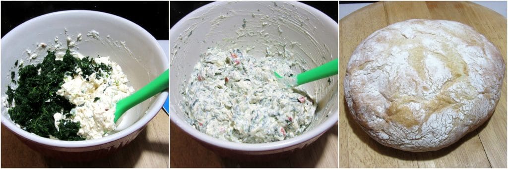 Turkey Bread Bowl Appetizer with Creamy Spinach Ranch Dip