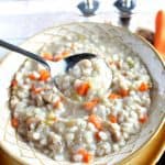 Healthy Homemade Slow Cooker Chicken Barley Soup