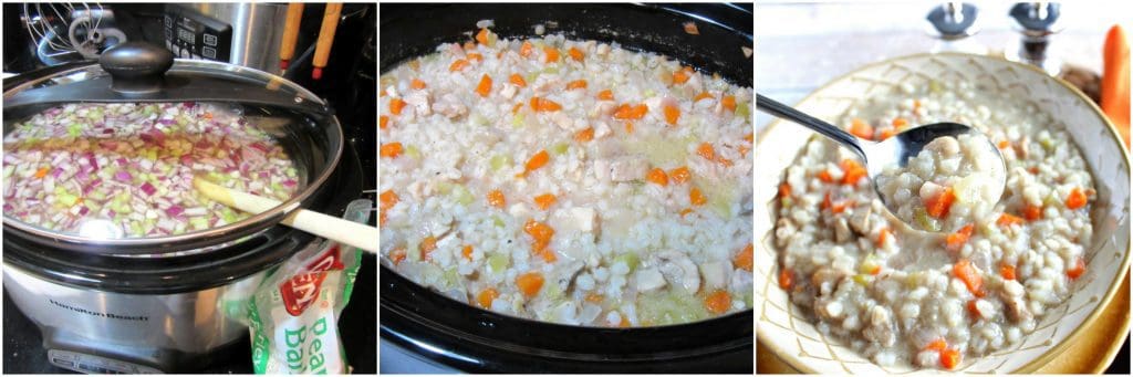 How to make healthy homemade chicken barley soup photo tutorial. - kudoskitchenbyrenee.com