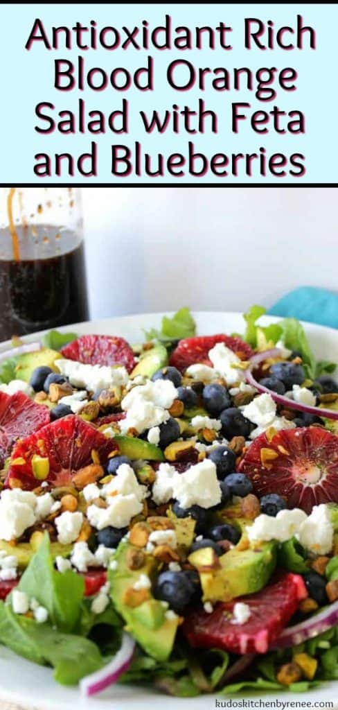 Antioxidant Rich Blood Orange Salad with Blueberries & Feta - kudoskitchenbyrenee.com