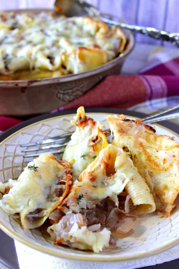 Crave-Worthy French Onion Stuffed Shells Recipe - www.kudoskithenbyrenee.com