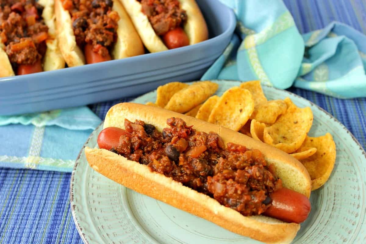 Southwestern Sloppy Jose Hot Dogs W Black Beans And Chilies