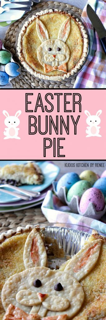 Coconut Custard Easter Bunny Pie