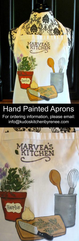Hand Painted Cooking with Herbs Apron