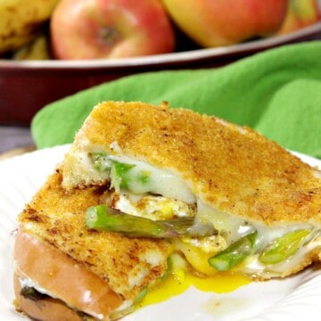 Grilled Cheese Breakfast Sandwich with Provolone & Asparagus