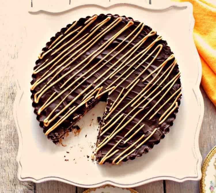 giant peanut butter cup with toasted coconut and pecans