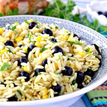 Surprise Chilled Orzo Pasta Salad with Sweet Corn and Blueberries