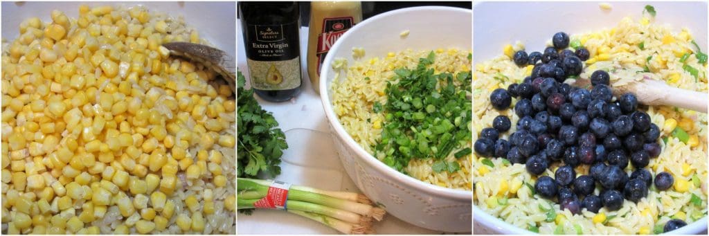 How to make chilled orzo pasta salad with sweet corn and blueberries