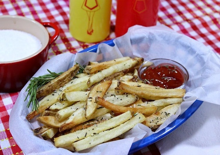 Rosemary French Fries | Kudos Kitchen by Renee Homemade Rosemary French Fries