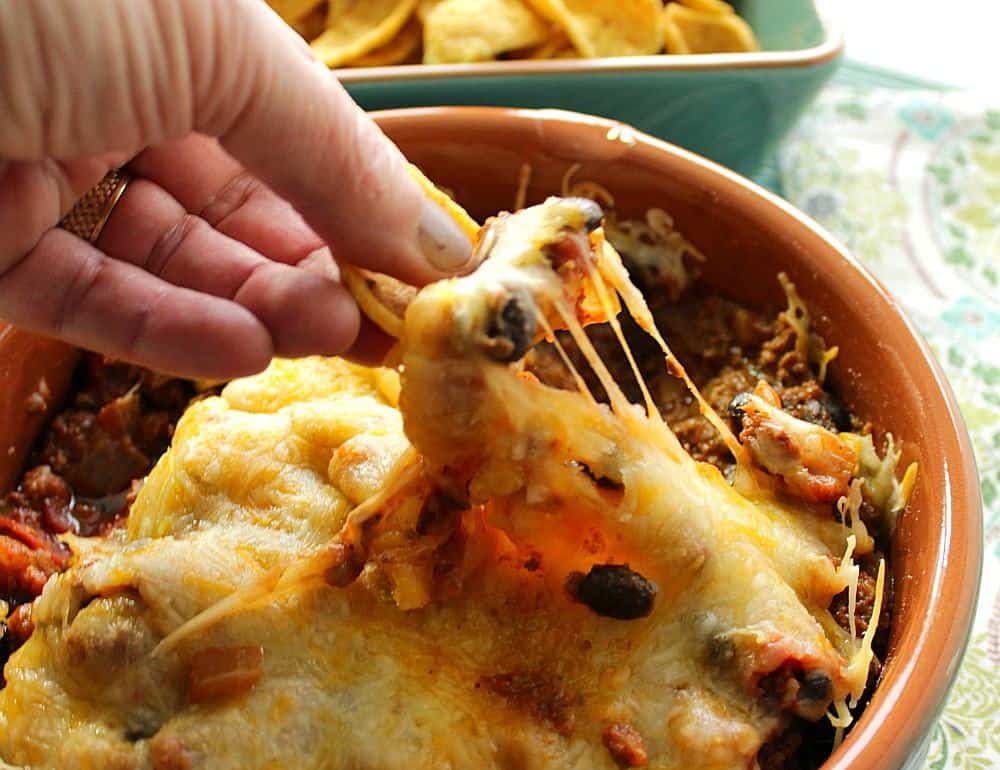 Mexican Bean Dip with Cheese
