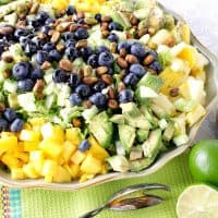 Heart Healthy Avocado Mango Salad with Lime Poppy Seed Vinaigrette