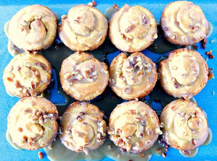 homemade sticky caramel sweet rolls